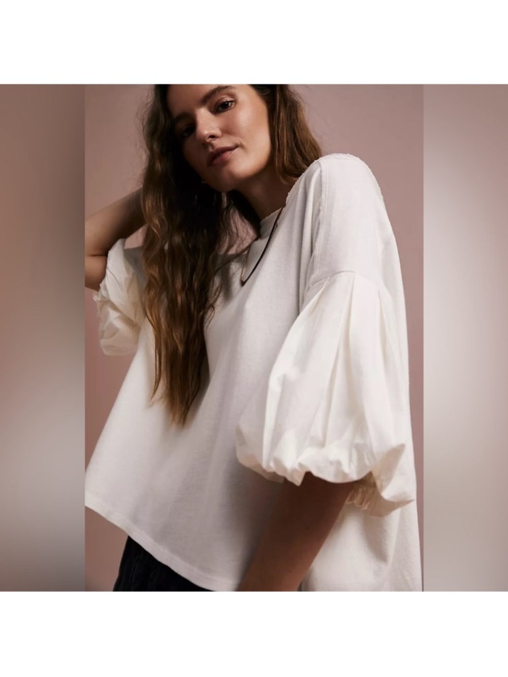 We The Free Blossom Cotton White Tee Size Extra Large